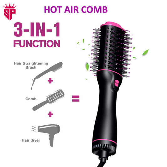 One Step 3 in 1 Hair Dryer and Volumizer / Hot Air Brush - Comb For Drying, Straightening, and Curling
