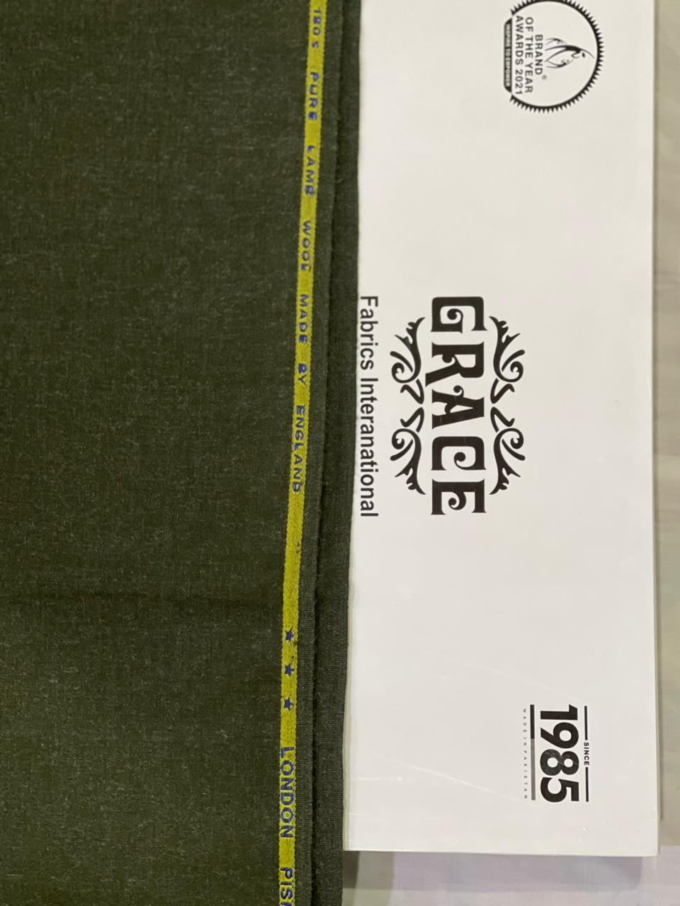 Premium Pashmina Wool Dress( Olive Green)