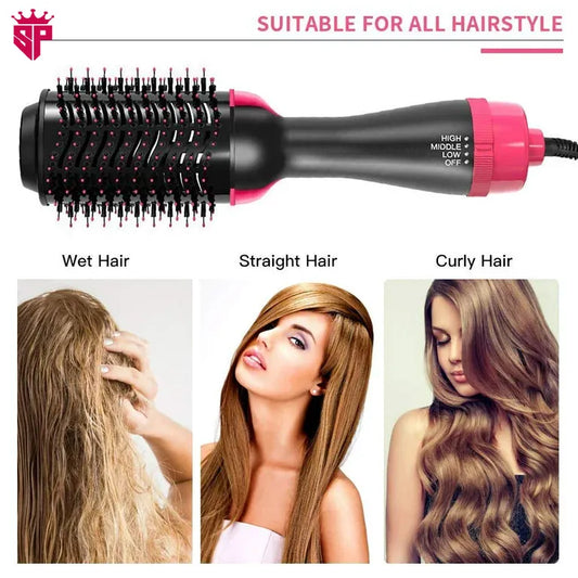 One Step 3 in 1 Hair Dryer and Volumizer / Hot Air Brush - Comb For Drying, Straightening, and Curling