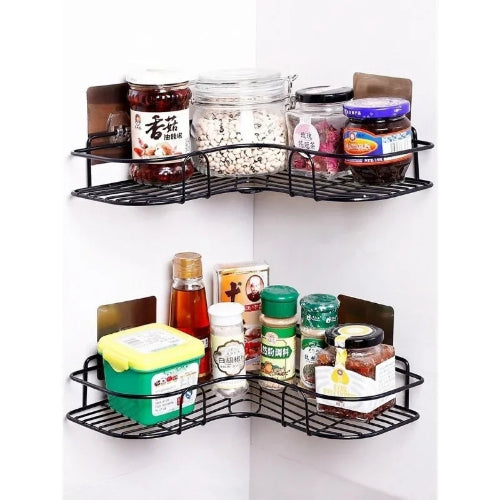 Metal Corner Rack For Bathroom & Kitchen | Bathroom Metal Shelf Organizer | Storage Rack