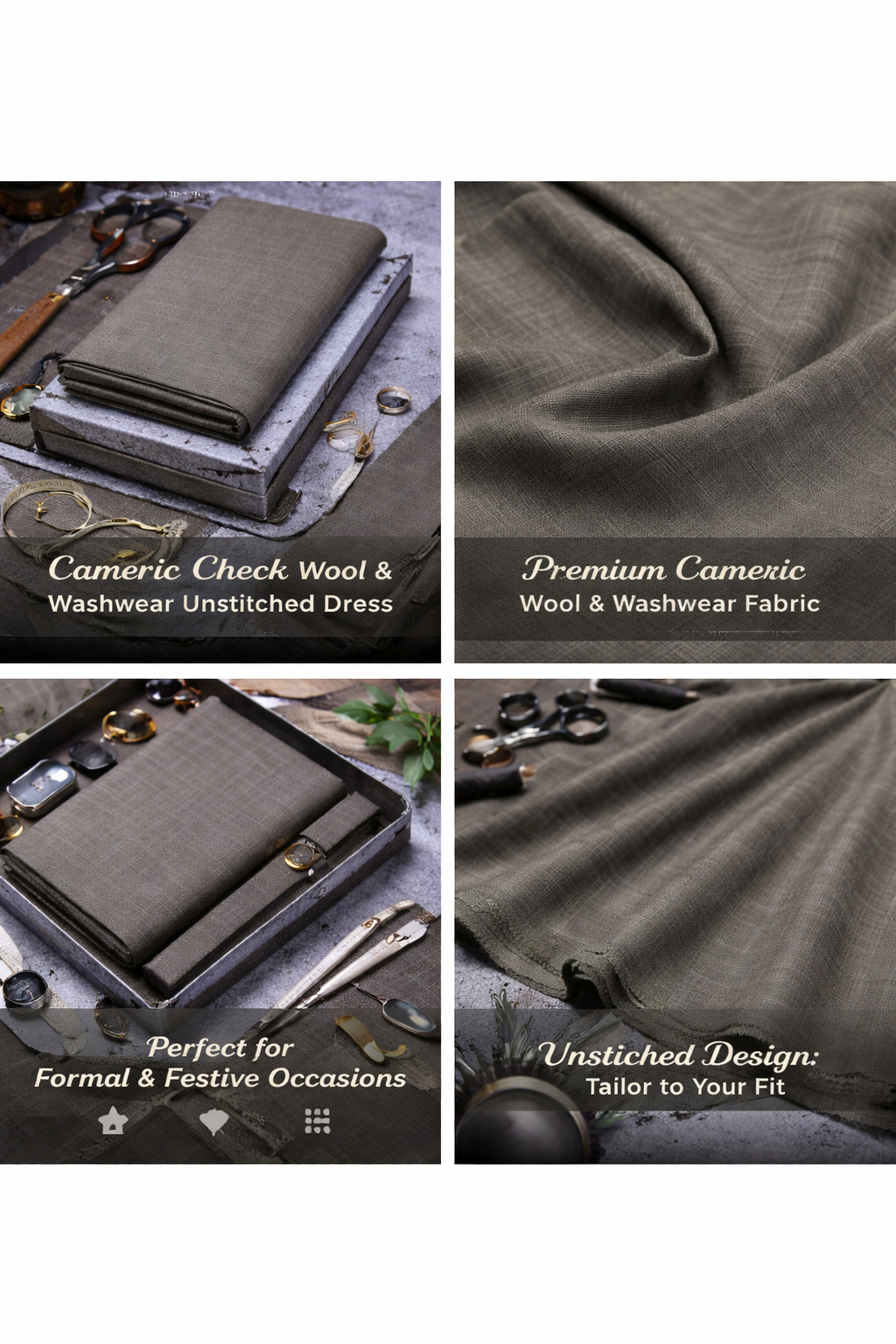 Cameric Check Wool & Washwear Dress